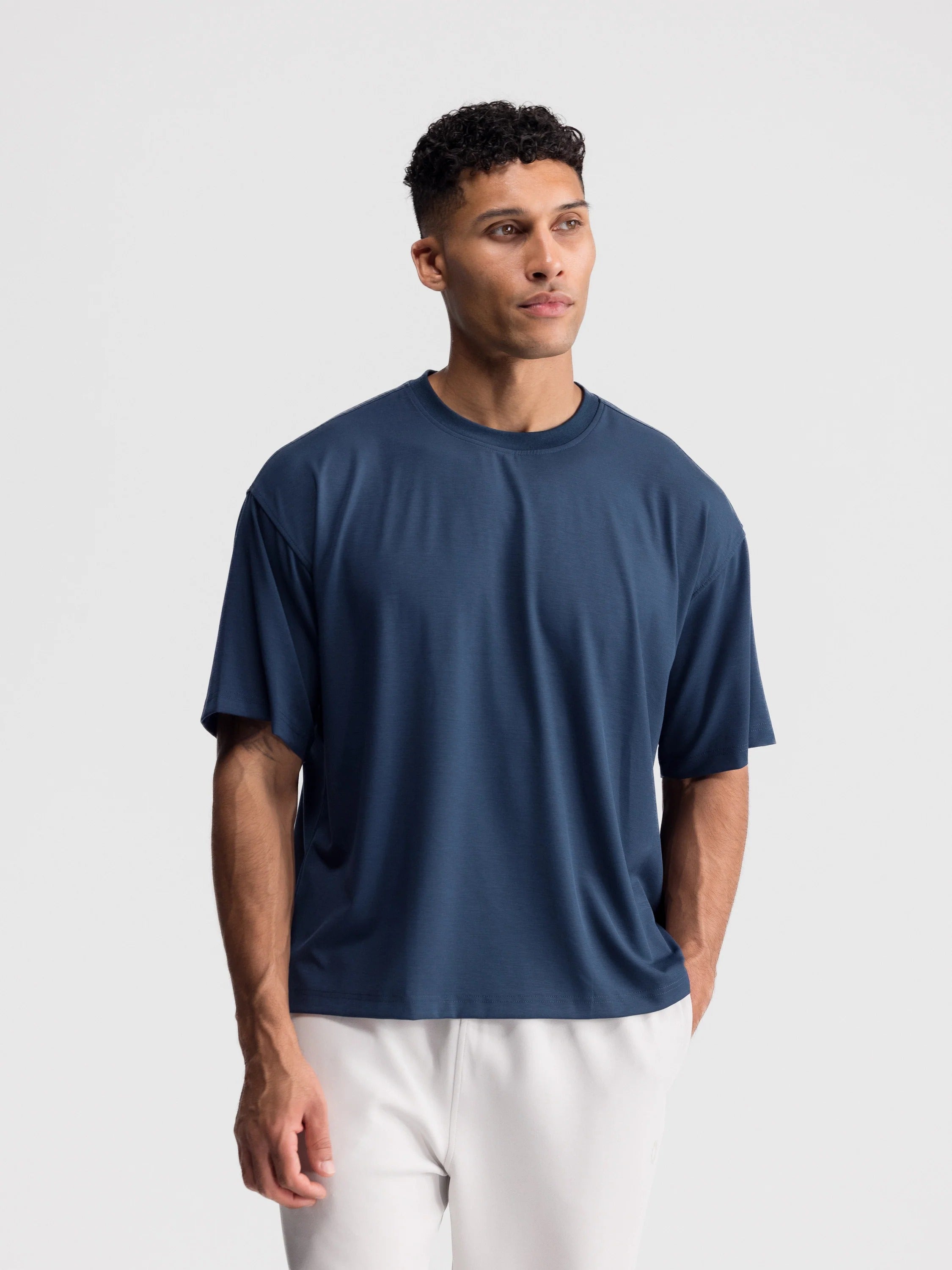 Cropped Oversized Athletic Tee